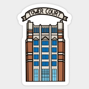 Tower Court Wellesley College Sticker